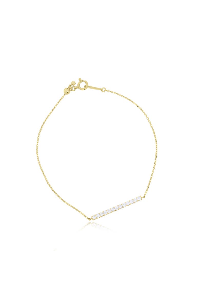 Diamond Bar Bracelet, Main, color, Yellow Gold