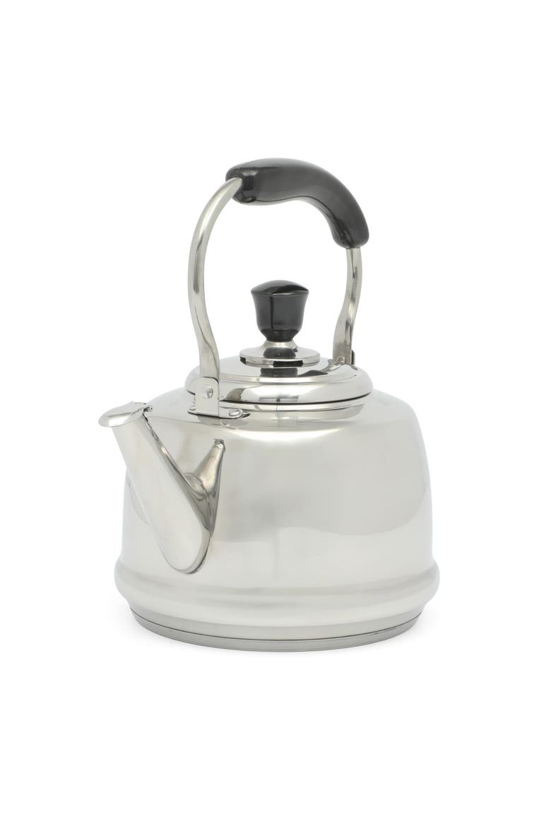 Kingstree Heavy Gauge Stainless Steel Whistling Stovetop Tea Kettle, Alternate, color, Stainless