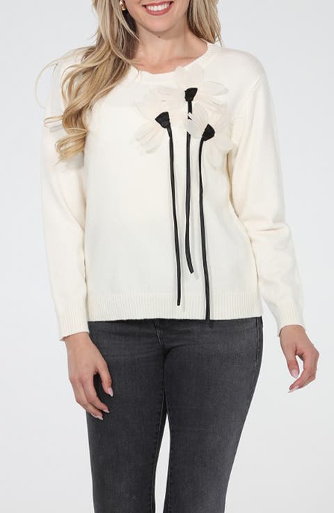 Floral String Sweater