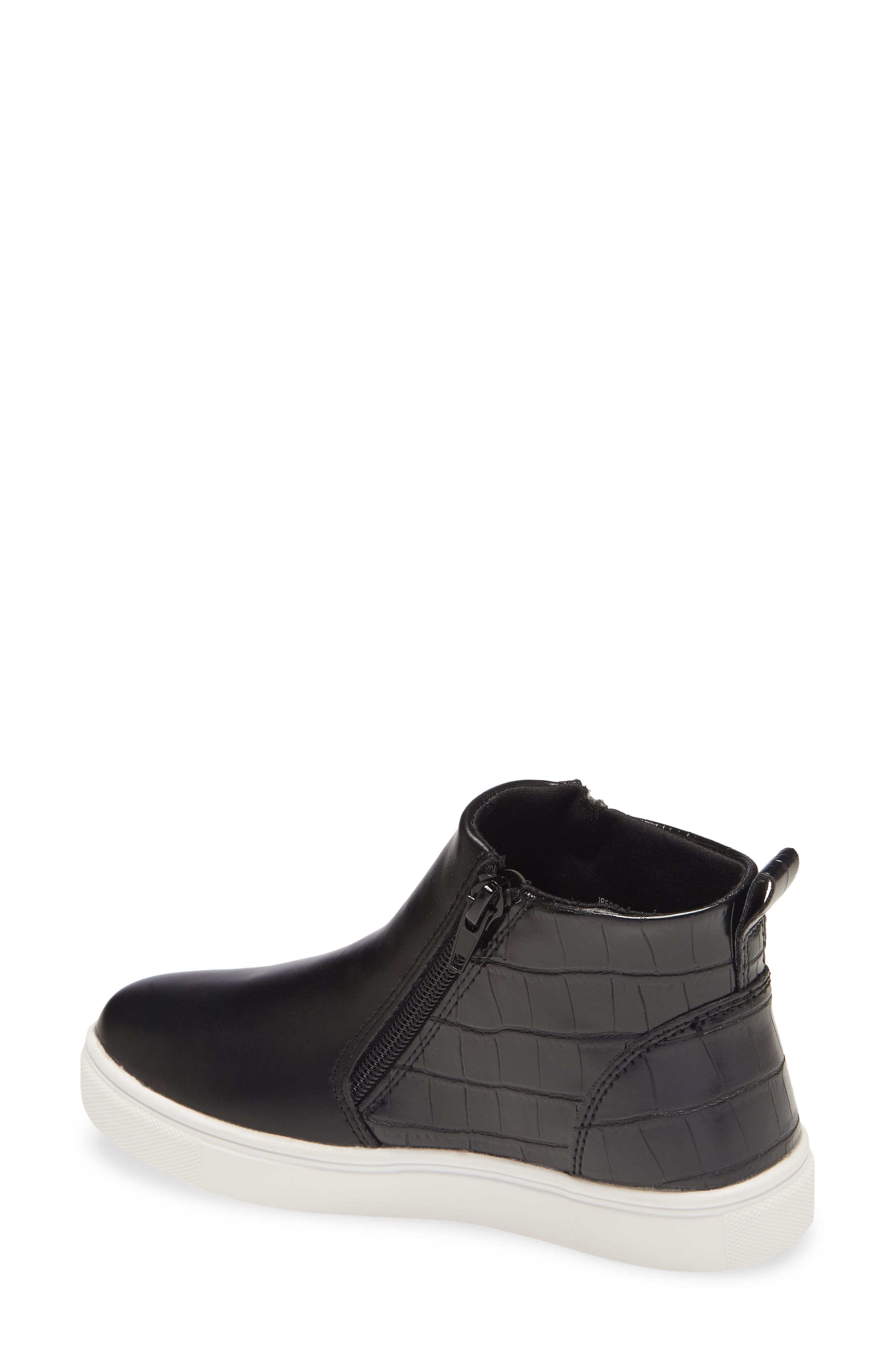 JReggie Zip Sneaker, Alternate, color, BLACK CROCO