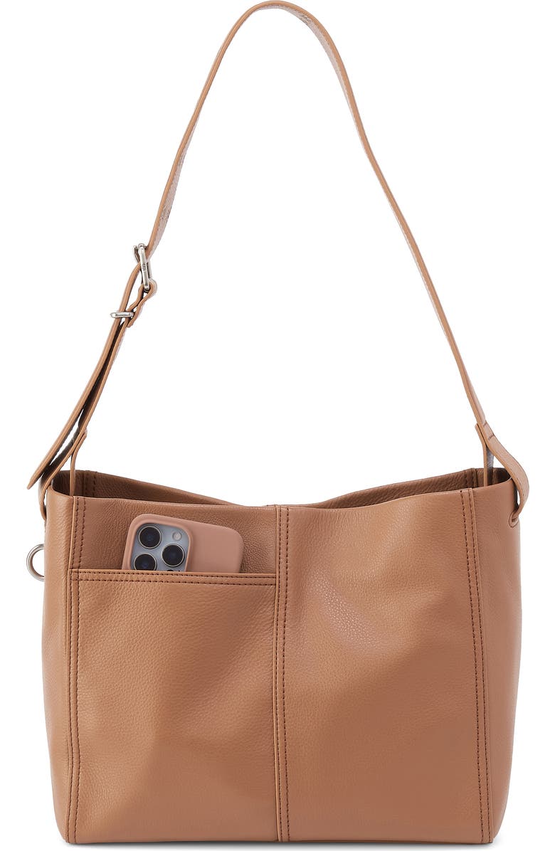 HOBO Render Leather Shoulder Bag, Alternate, color, Brown Sugar
