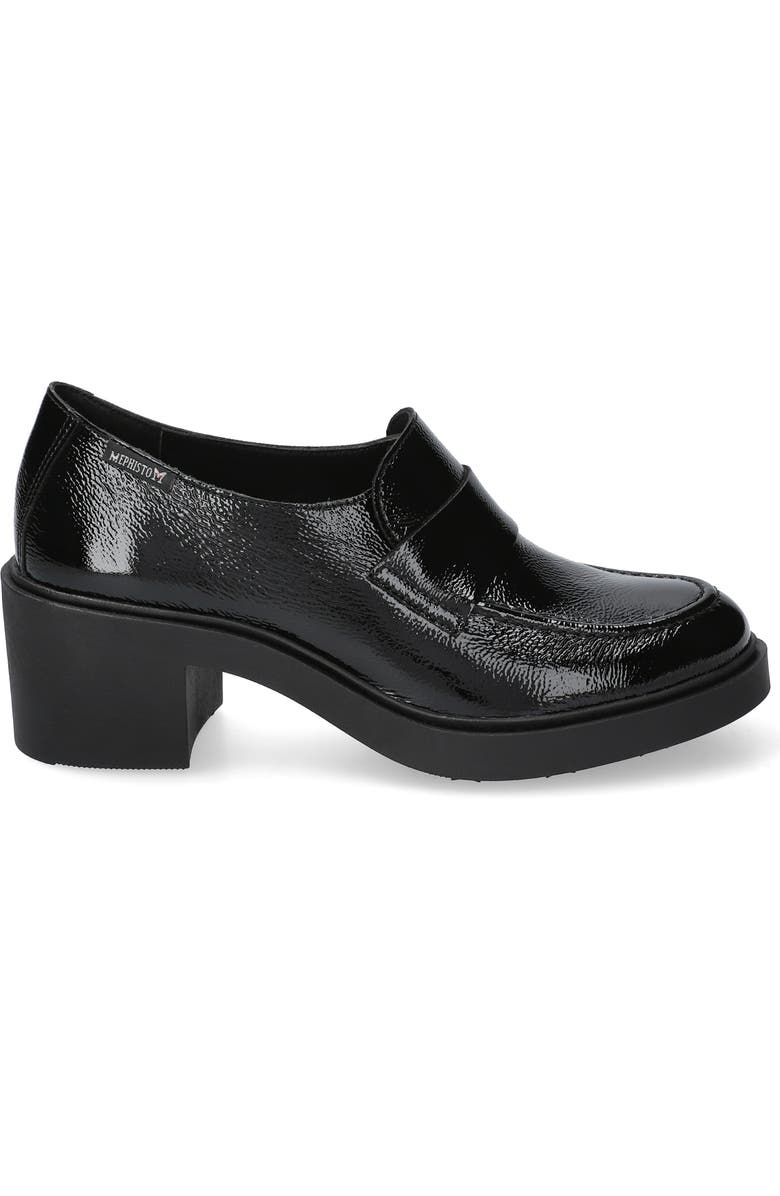 Mephisto Pamelia Patent Leather Loafer Pump, Alternate, color, Black Patent