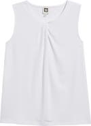 Anne Klein Asymmetric Pleat Neck Sleeveless Top