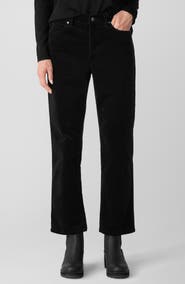 Eileen Fisher Stretch Organic Cotton Straight Corduroy Pants