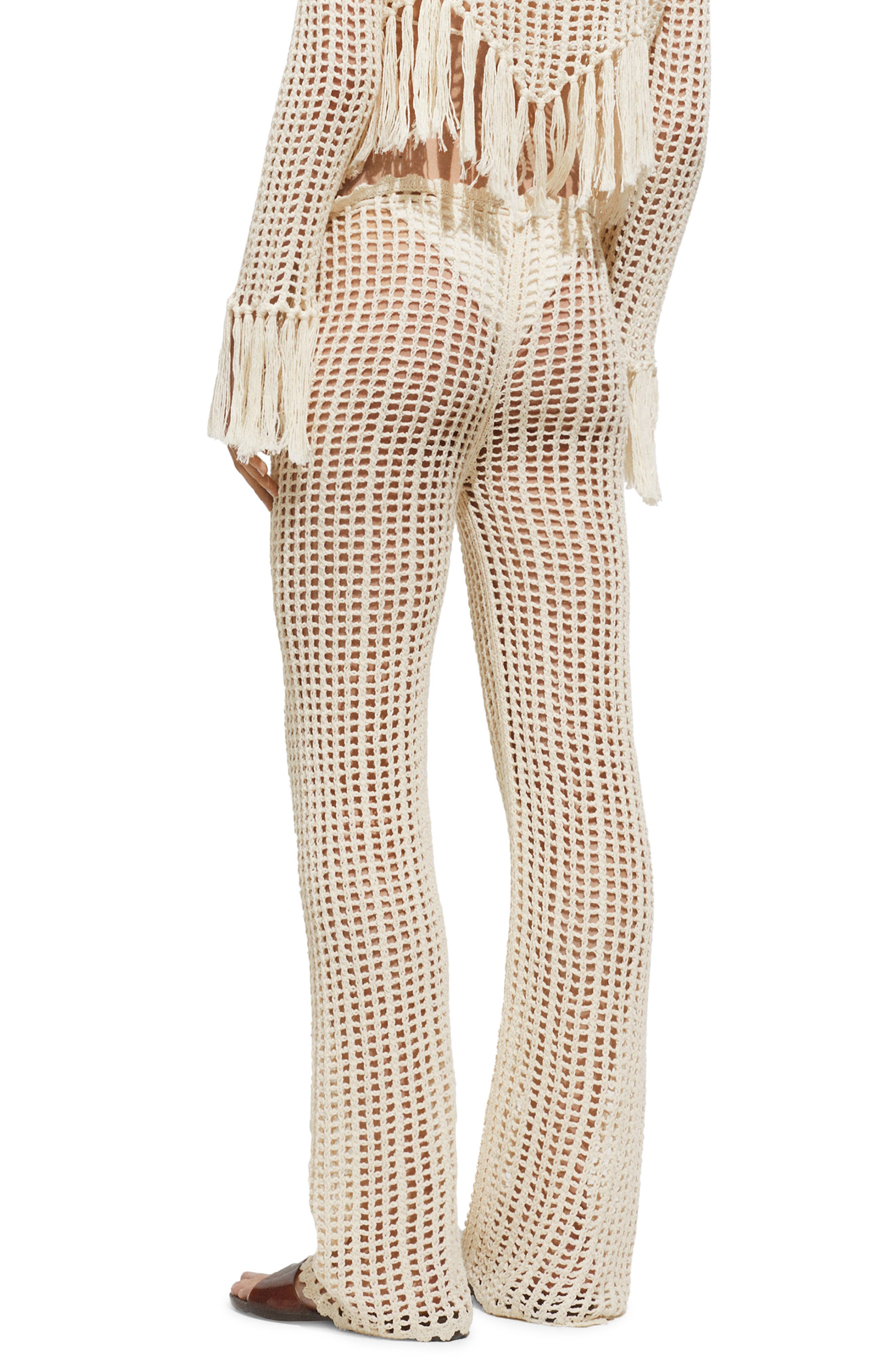 Openwork Tie Waist Pants - image 2