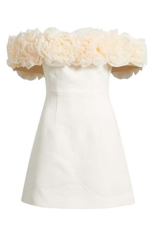 Sonya Moda Nahla Rosette Off The Shoulder Cocktail Minidress In White