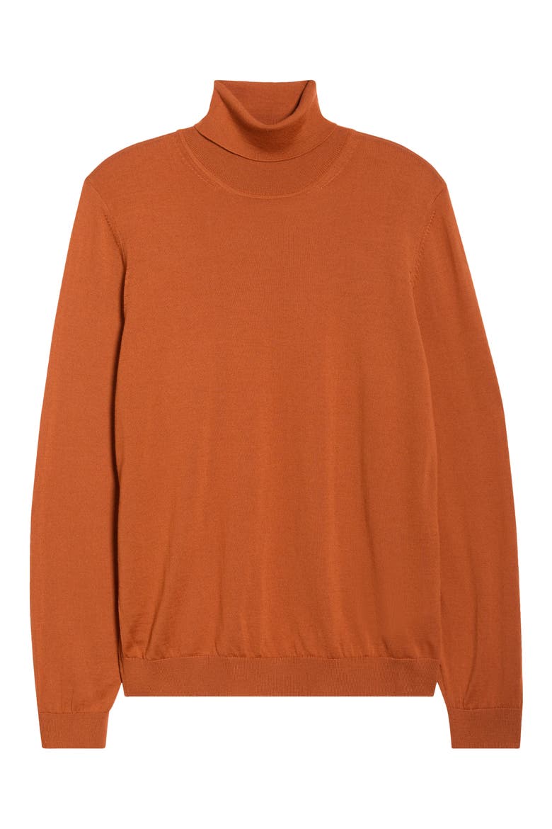 Musso Wool Turtleneck Sweater, Alternate, color, DARK ORANGE