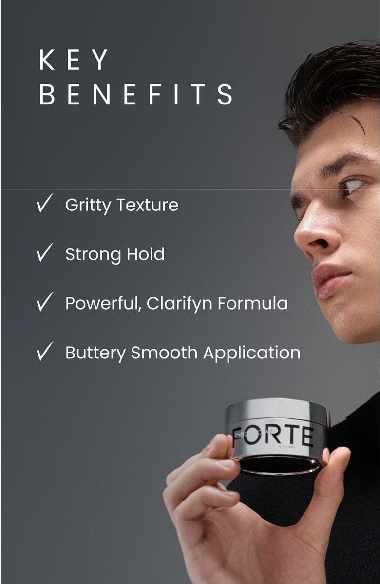Forte Series Chrome Clay (2.5 oz),  Strong Hold, Matte Finish & Reworkable Texture., Alternate, color, Grey