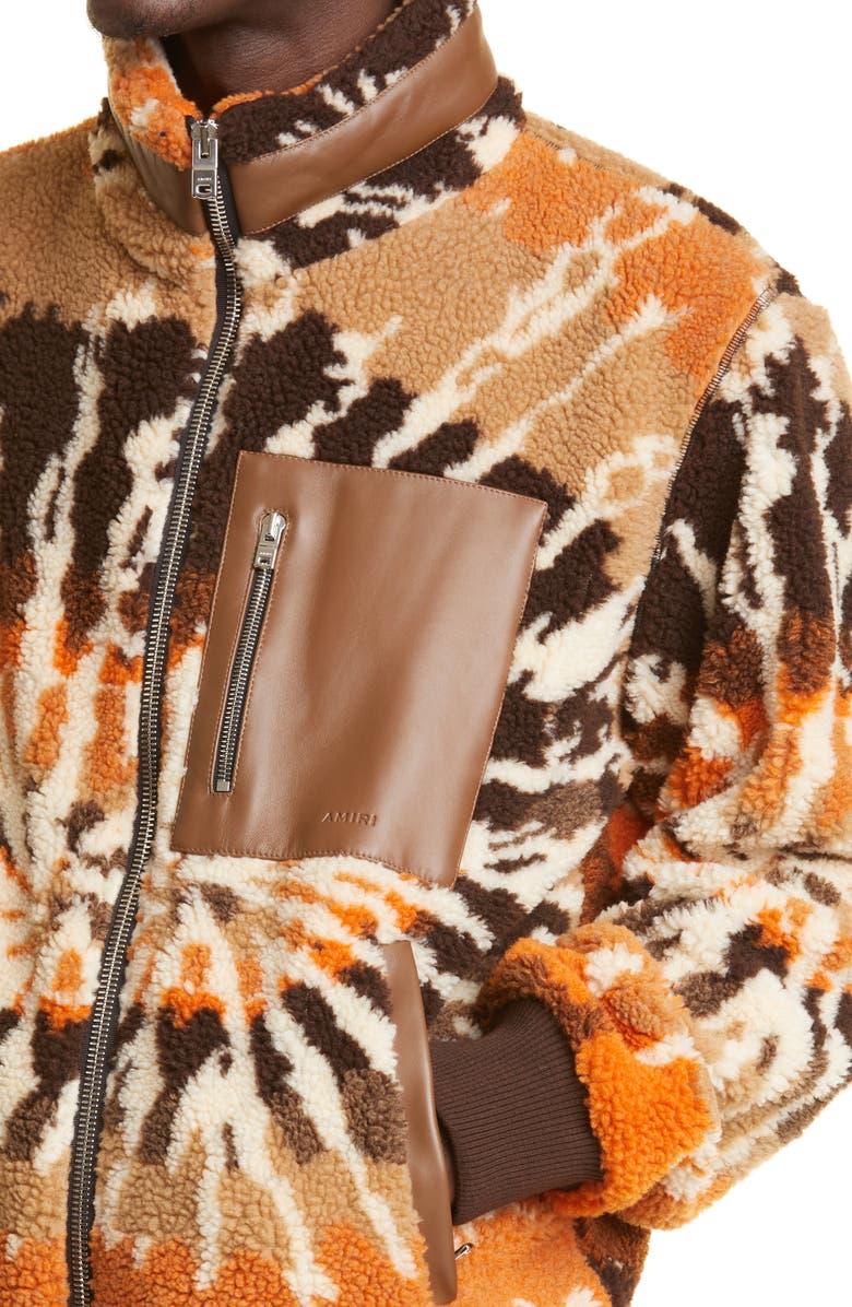 AMIRI Tie Dye Fleece Track Jacket, Alternate, color,