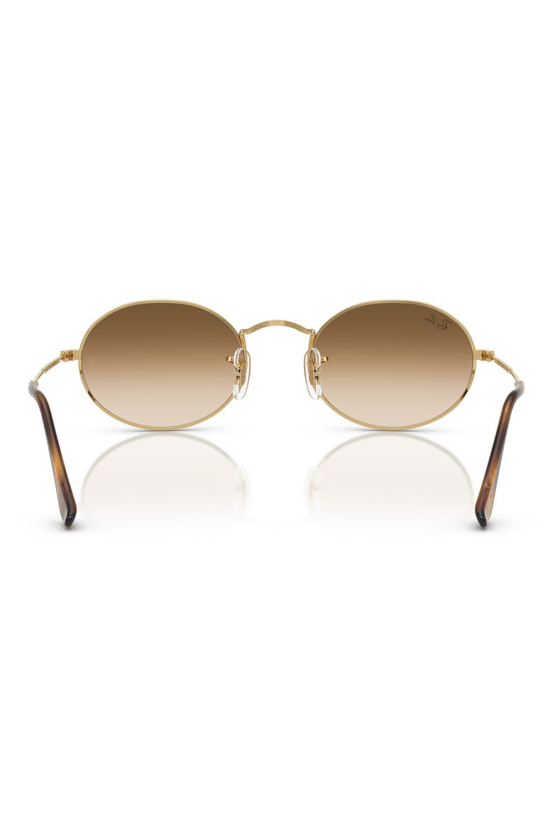 54mm Gradient Round Sunglasses, Alternate, color, GOLD FLASH
