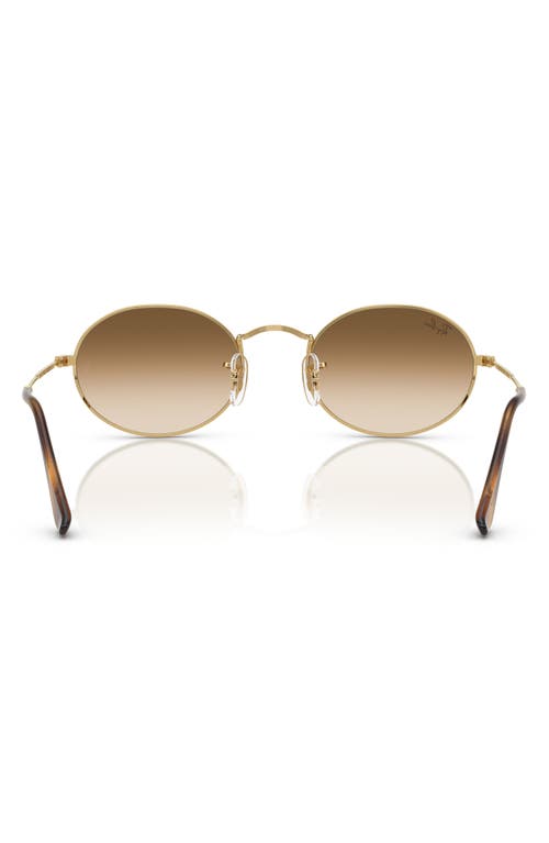 Ray Ban Ray-ban 54mm Gradient Round Sunglasses In Gold Flash