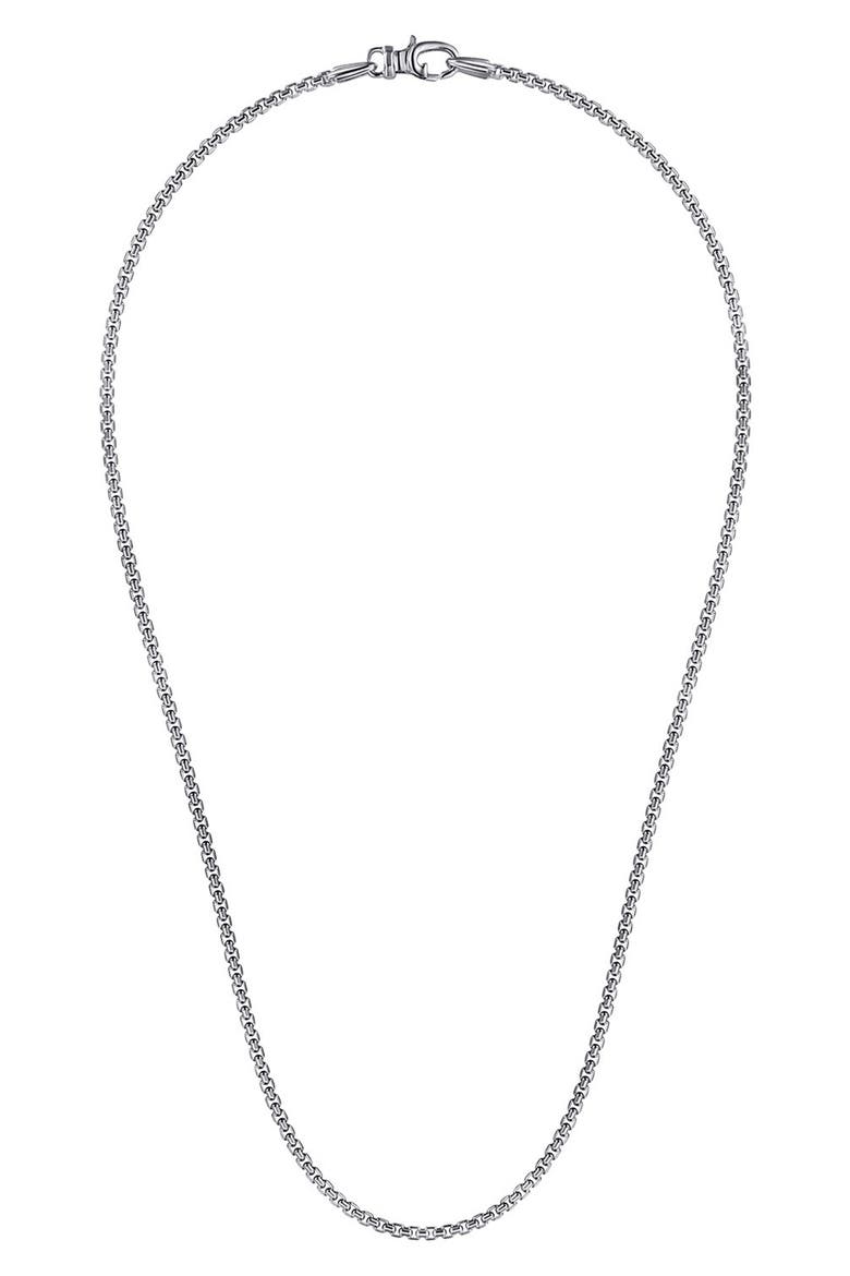 Men's Facets Sterling Silver Chain Necklace, Alternate, color, STERLING SILVER