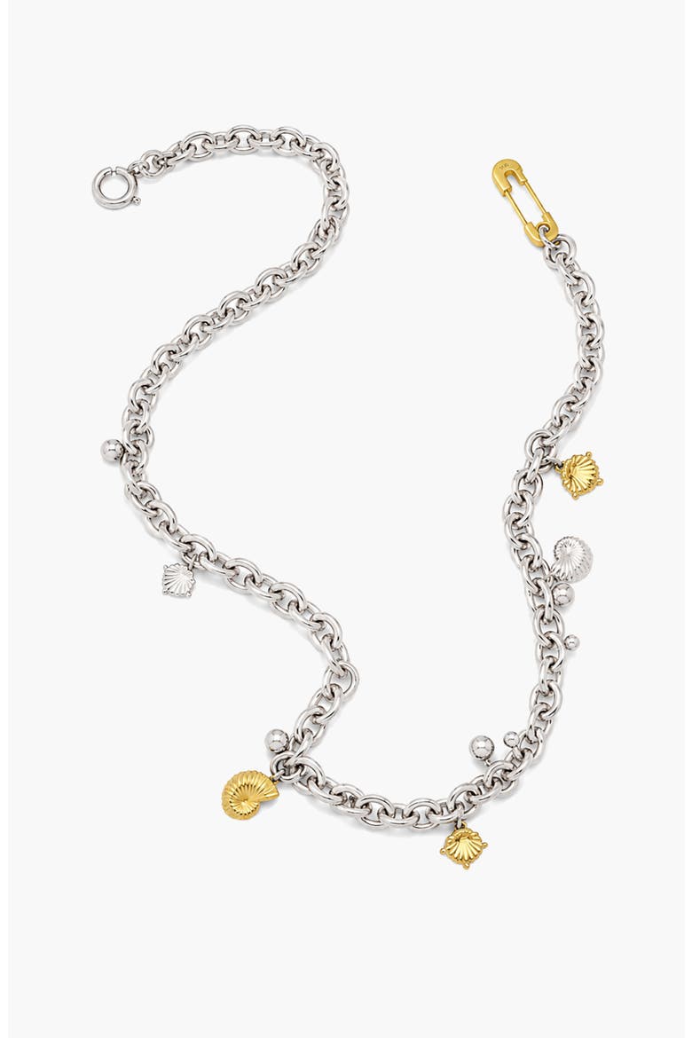 Coral Curb Necklace In Two Tone, Alternate, color, Two Tone
