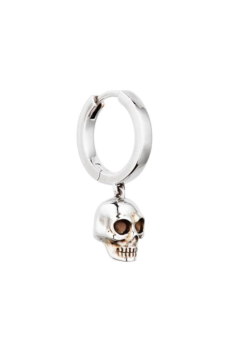 McQueen Skull Hoop Earring, Main, color, 