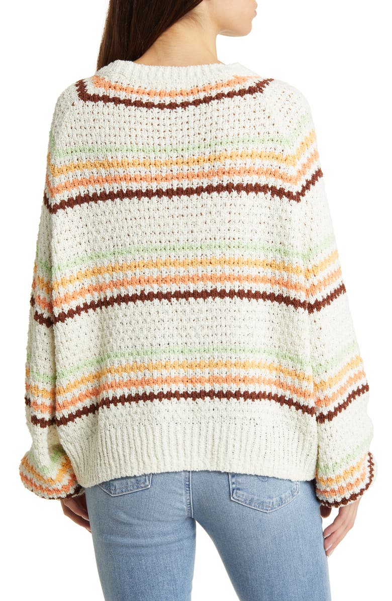 Rip Curl Holiday Tropics Stripe Sweater, Alternate, color, Cream