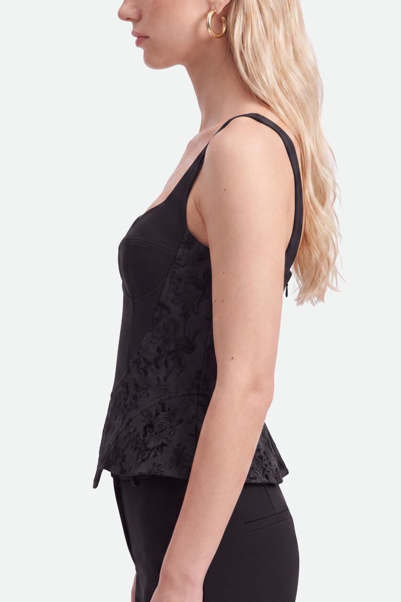 Boned Sweetheart Bustier Top, Alternate, color, Black