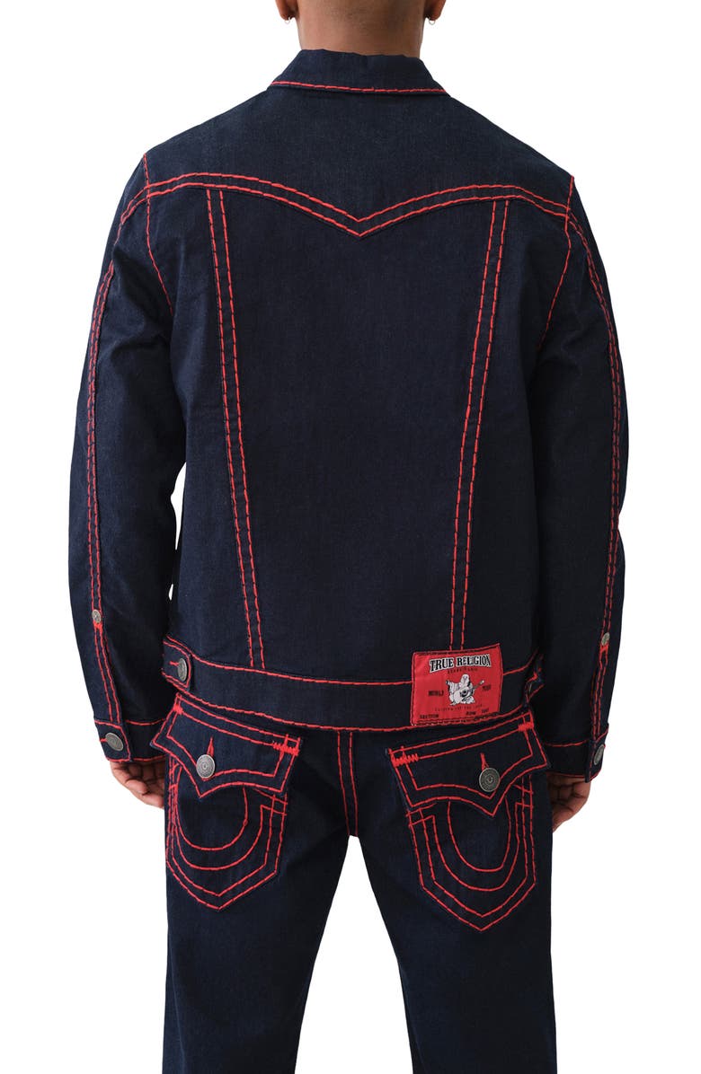 True Religion Brand Jeans Jimmy Super T Denim Trucker Jacket, Alternate, color, 
