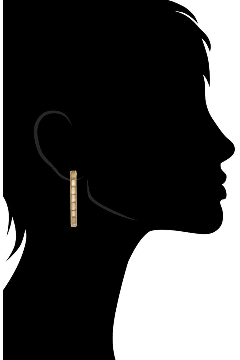 Elongated Mother of Pearl Hoop Earrings, Alternate, color, MOTHER OF PEARL