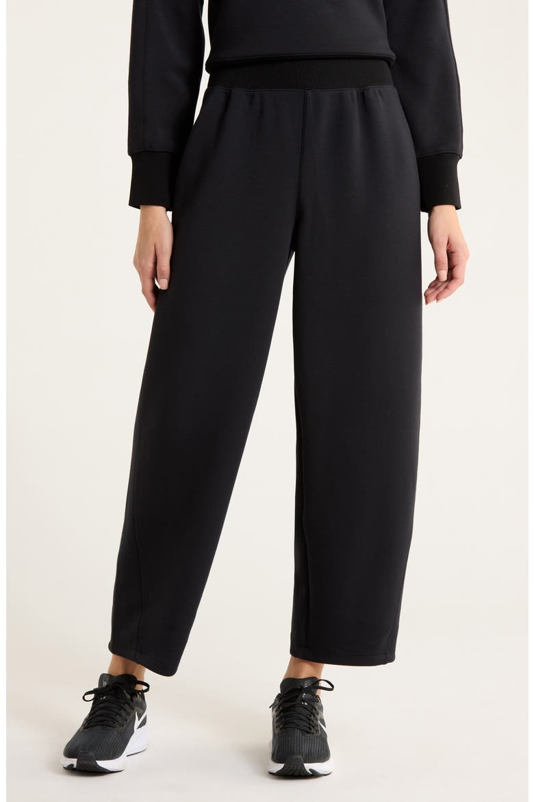 Brushed AirEssentials® Luxe Ankle Pants, Main, color, VERY BLACK