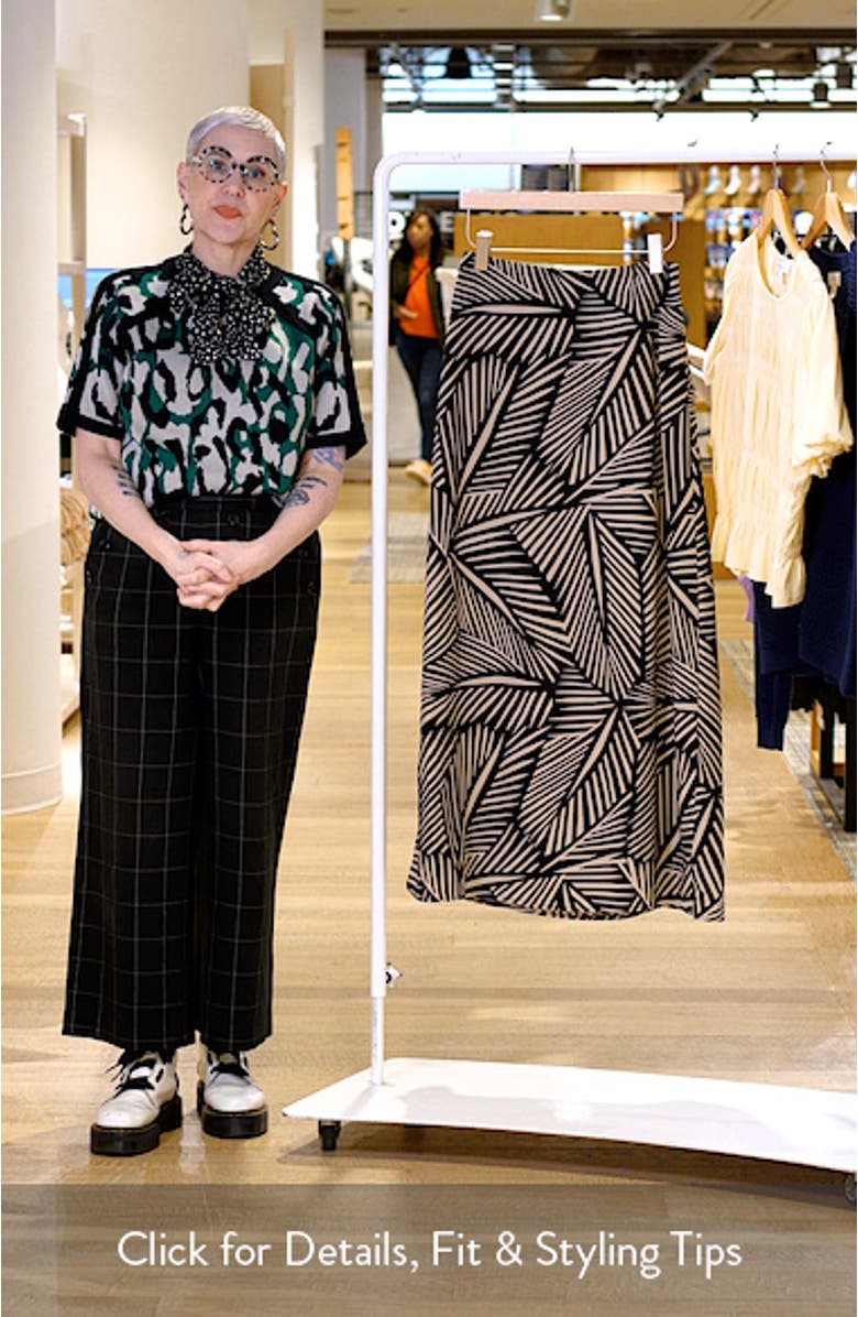 A-Line Print Maxi Skirt