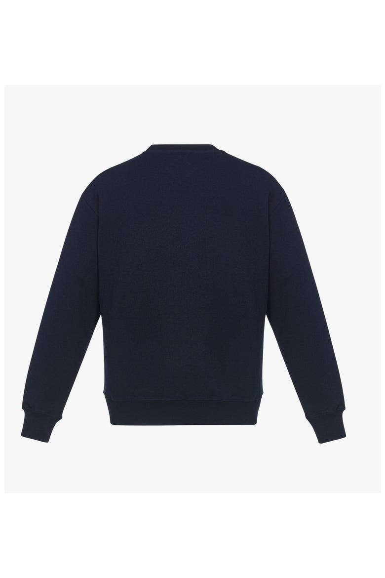 Logo Patch Bouclé Sweatshirt, Alternate, color, Dark Navy
