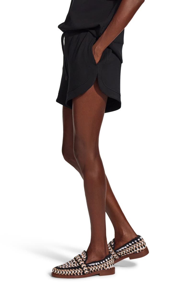 Varley Ollie High Waist Sweat Shorts, Alternate, color, Black