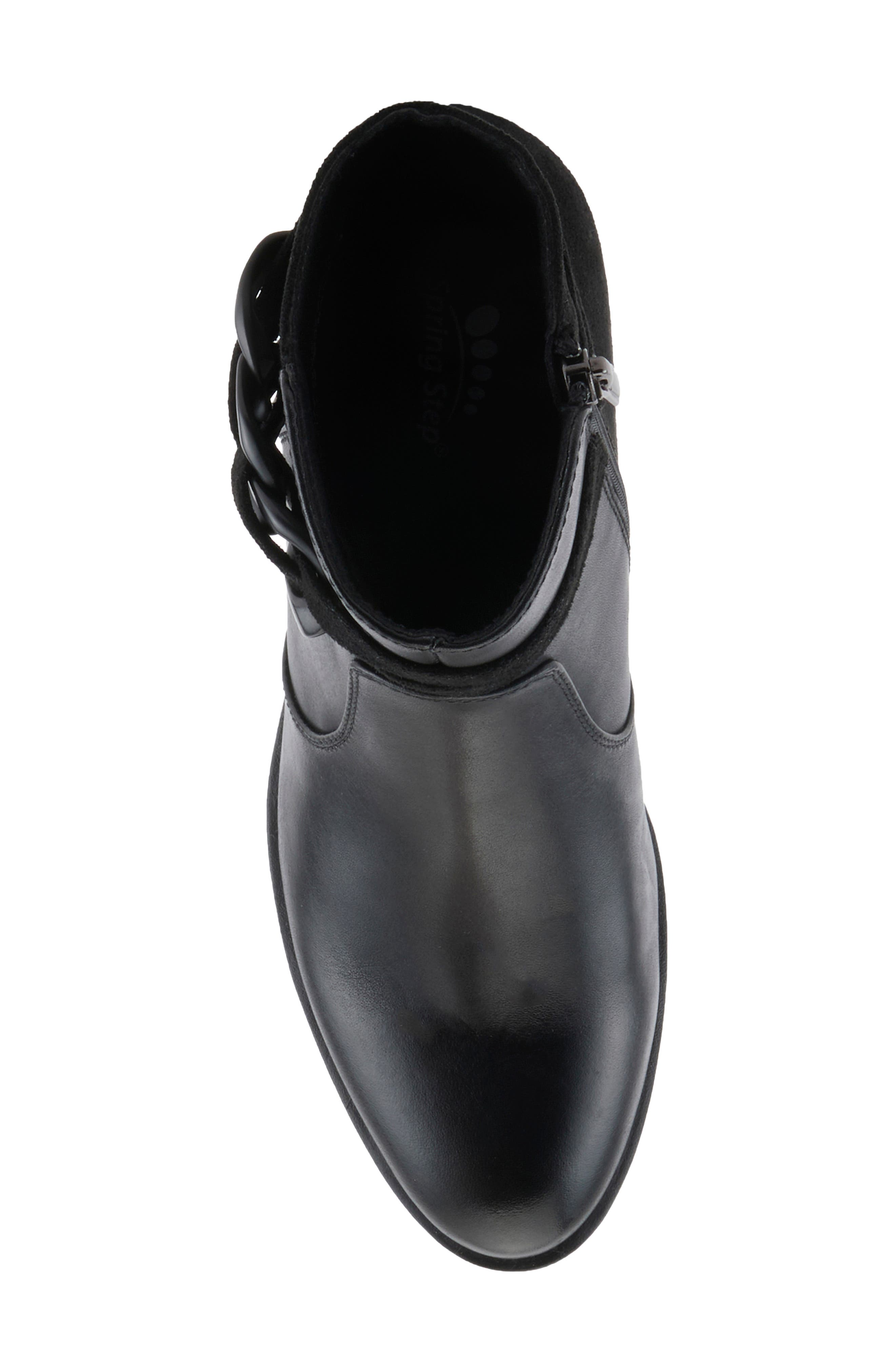 Doriax Leather Bootie, Alternate, color, BLACK
