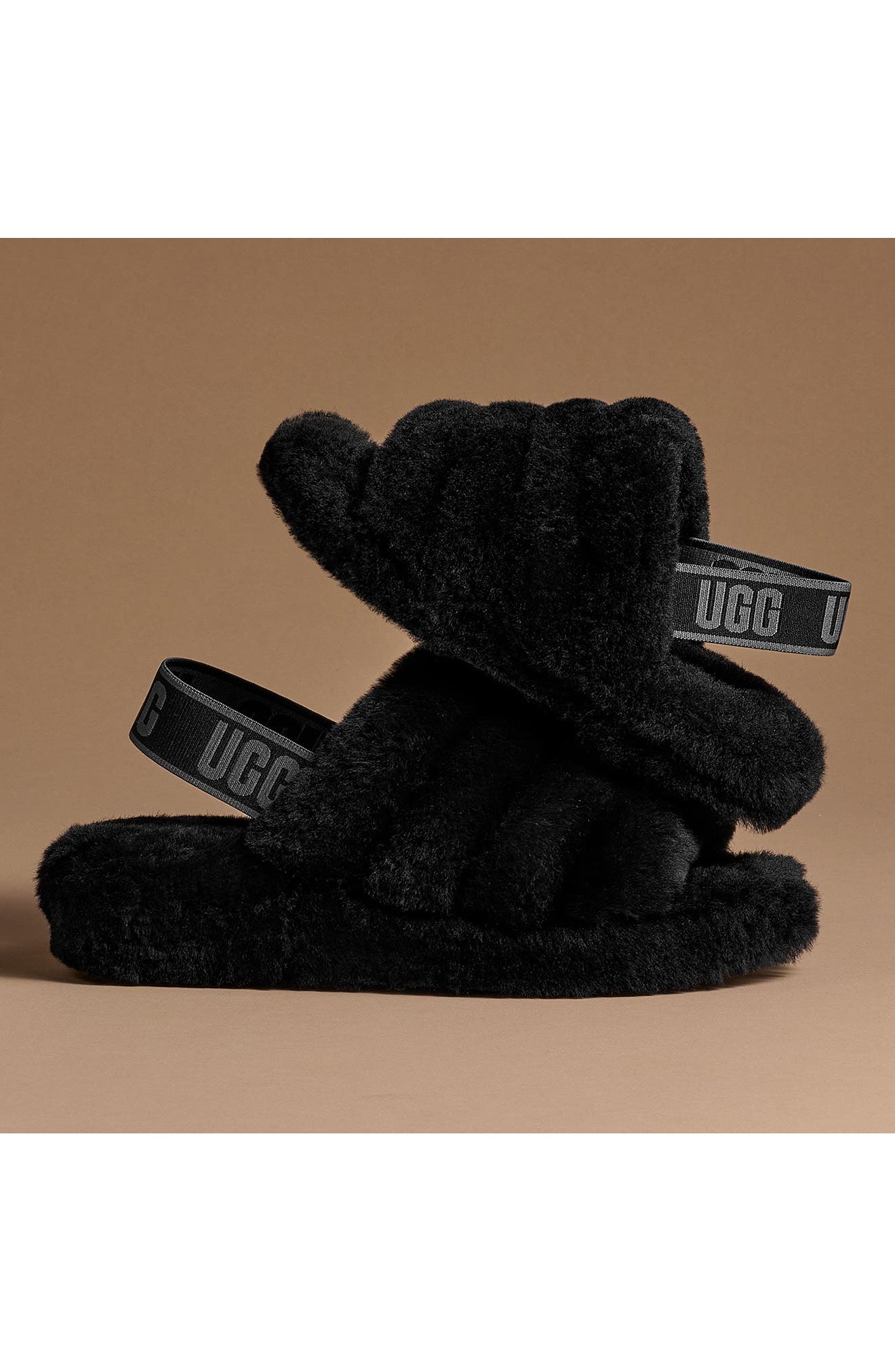 Fluff Yeah Genuine Shearling Slingback Sandal (Women) | Nordstrom