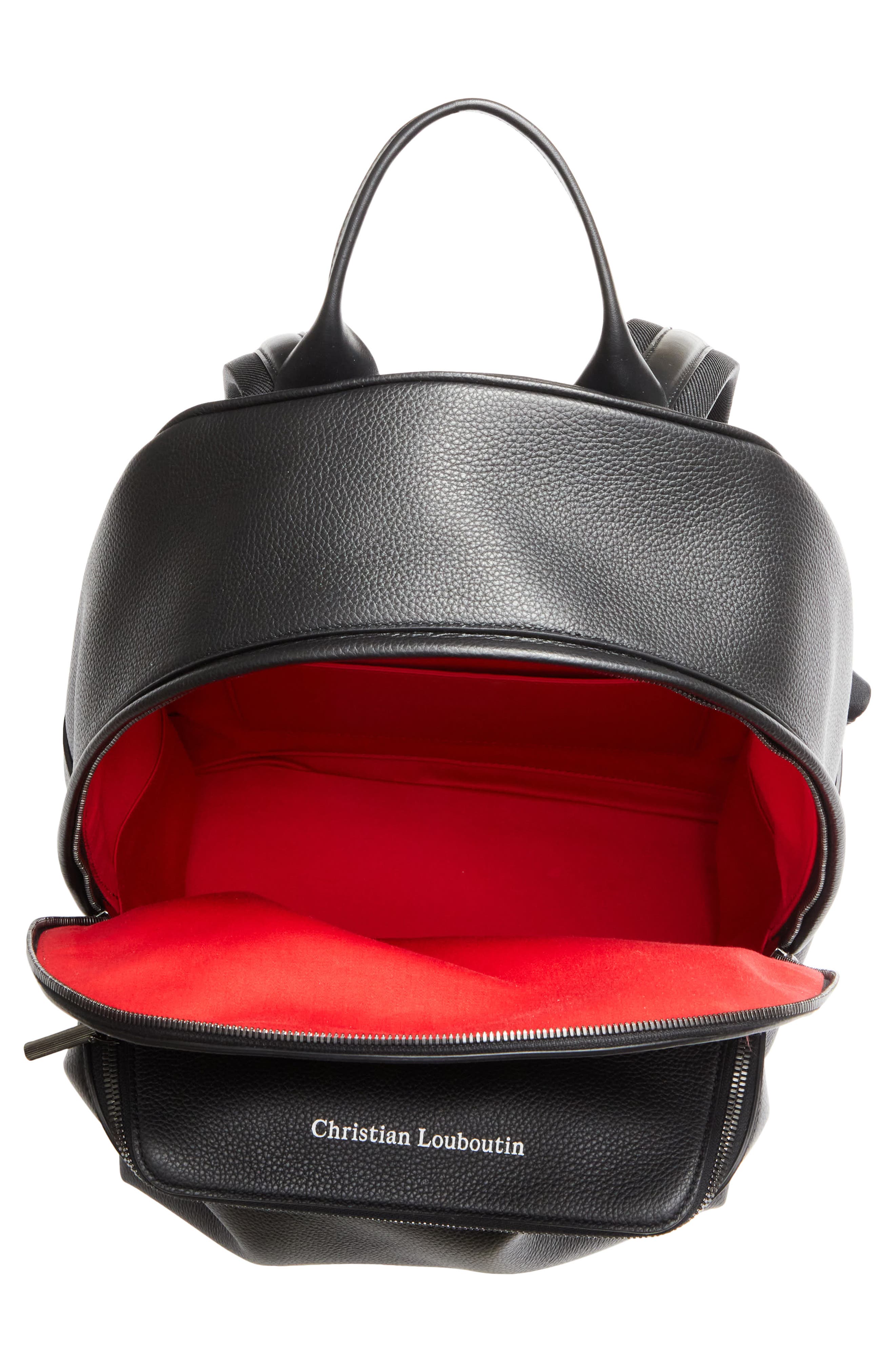 Stoic Leather Backpack, Alternate, color, BLACK