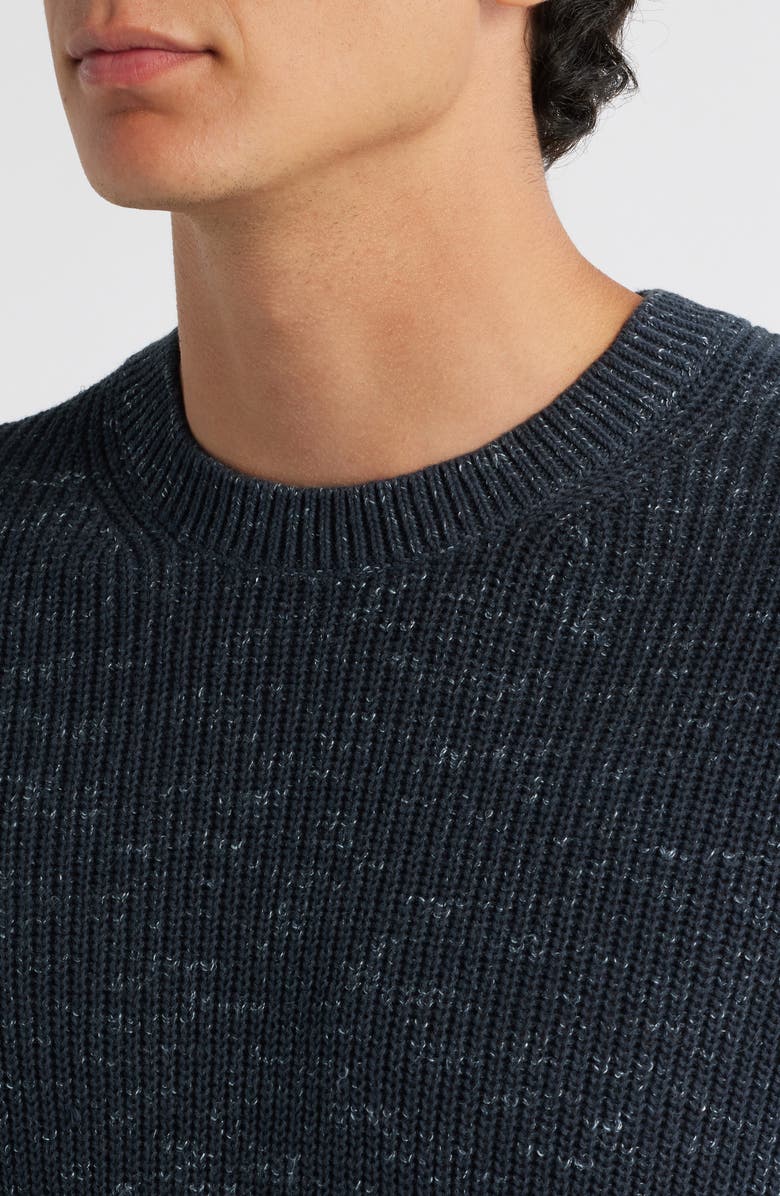 Treasure & Bond Space Dye Crewneck Cotton Blend Sweater, Alternate, color, Navy- Blue Vintage Marl