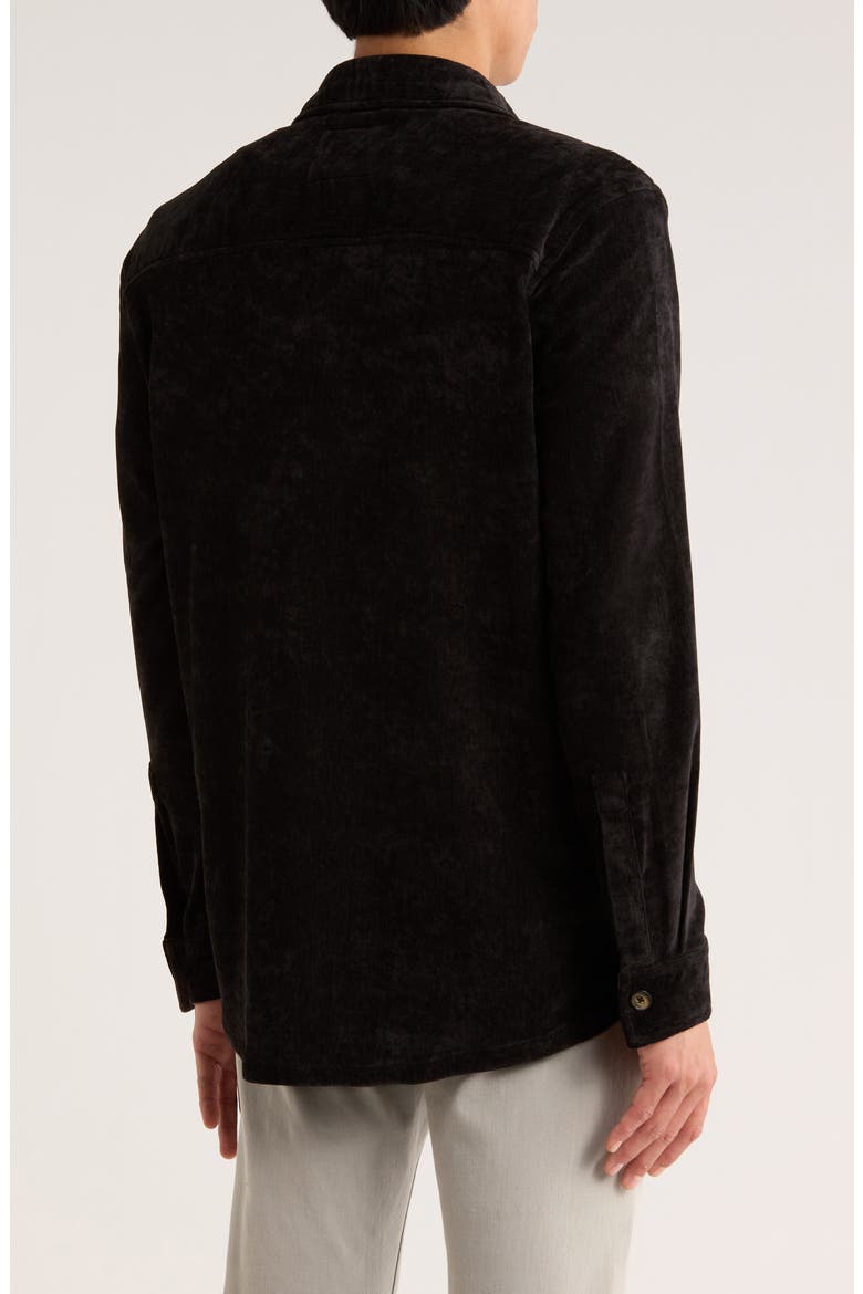 Chenille Shirt Jacket, Alternate, color, BLACK