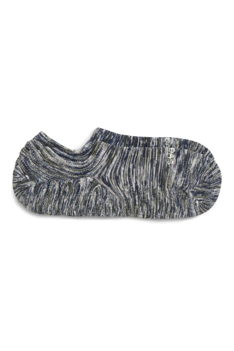 Space Dyed Cushioned No-Show Socks, Main, color, BLACK WHITE