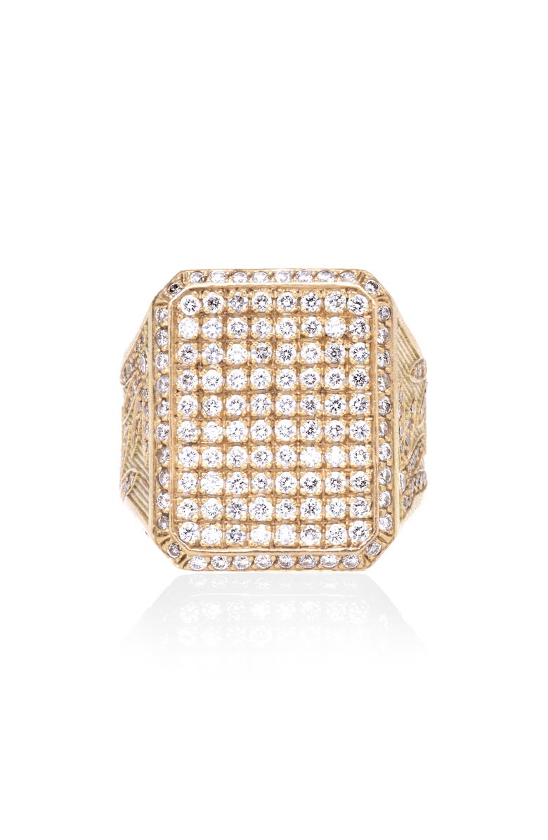 RAINBOW K Diamond Pavé Signet Ring, Main, color, 