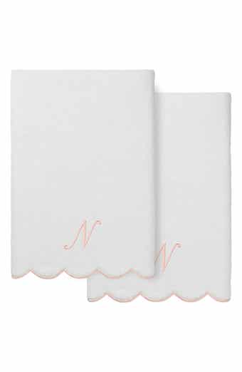 Scallop Personalized Monogram 2-Piece Bath Towel Set