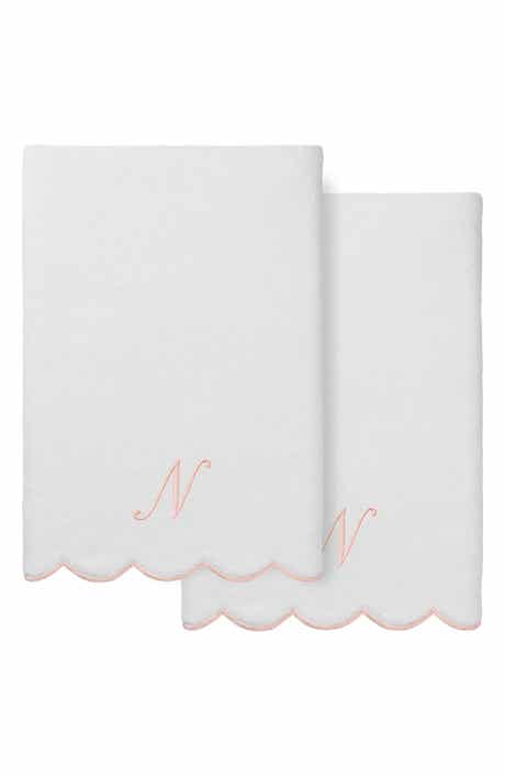 Scallop Personalized Monogram 2-Piece Bath Towel Set