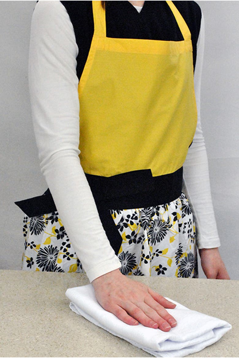 Snapdragon Daisy Printed Skirt Apron, Alternate, color, Snapdragon Daisy