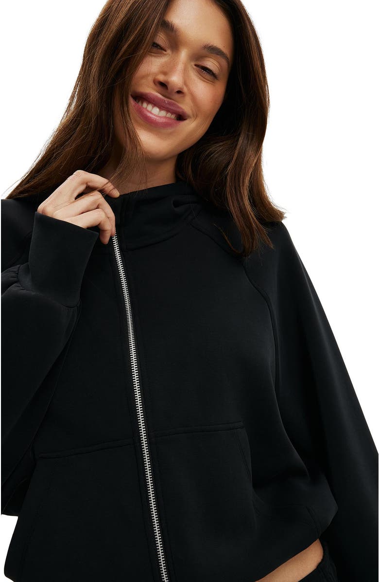 COTTON ON BODY Women's Active Ultimate Soft Hooded Jacket, Alternate, color, Black
