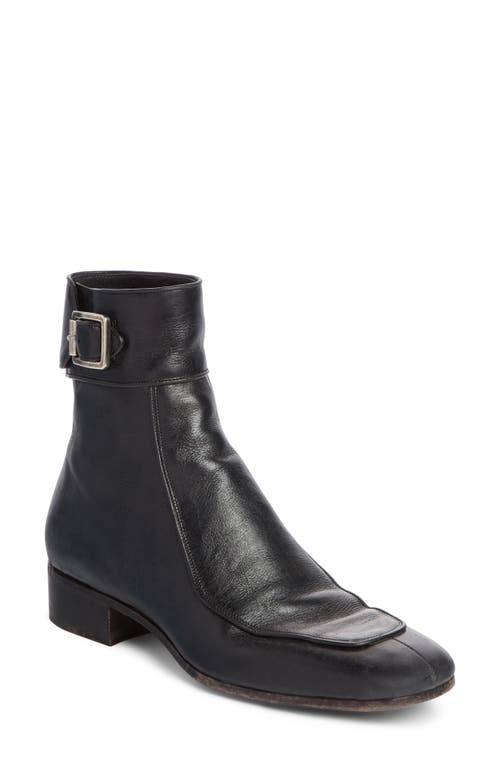 Saint Laurent Miles Buckle Cuff Boot In Black