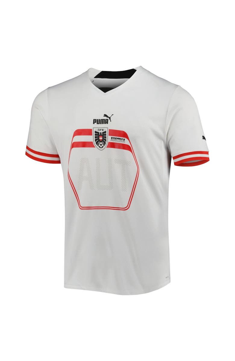 PUMA Men's Puma White Austria National Team 2022/23 Away Replica Jersey, Alternate, color, 