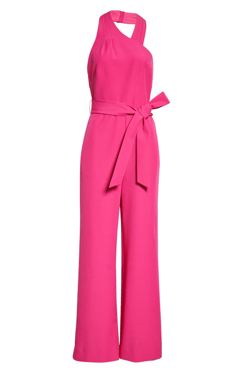 Milly Thea Cady Asymmetric Tie Waist Jumpsuit, Alternate, color, 