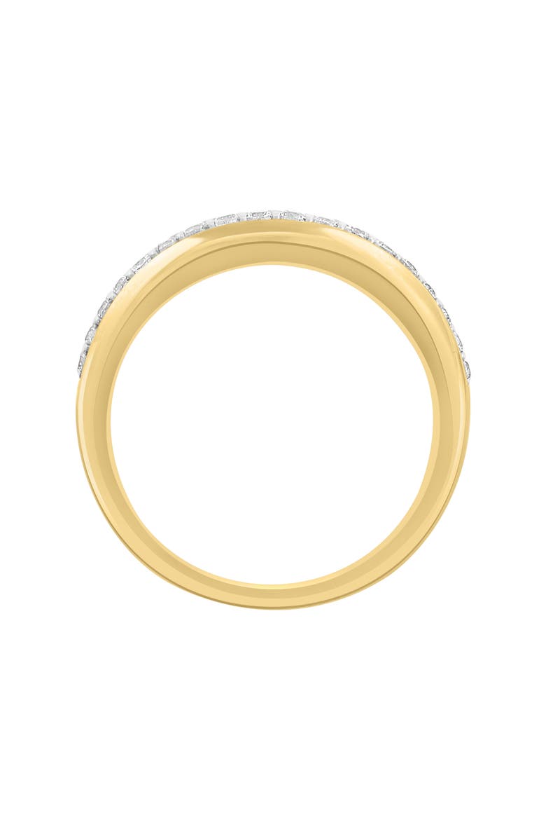 Men's Sterling Silver Pavé Zircon Ring, Alternate, color, YELLOW