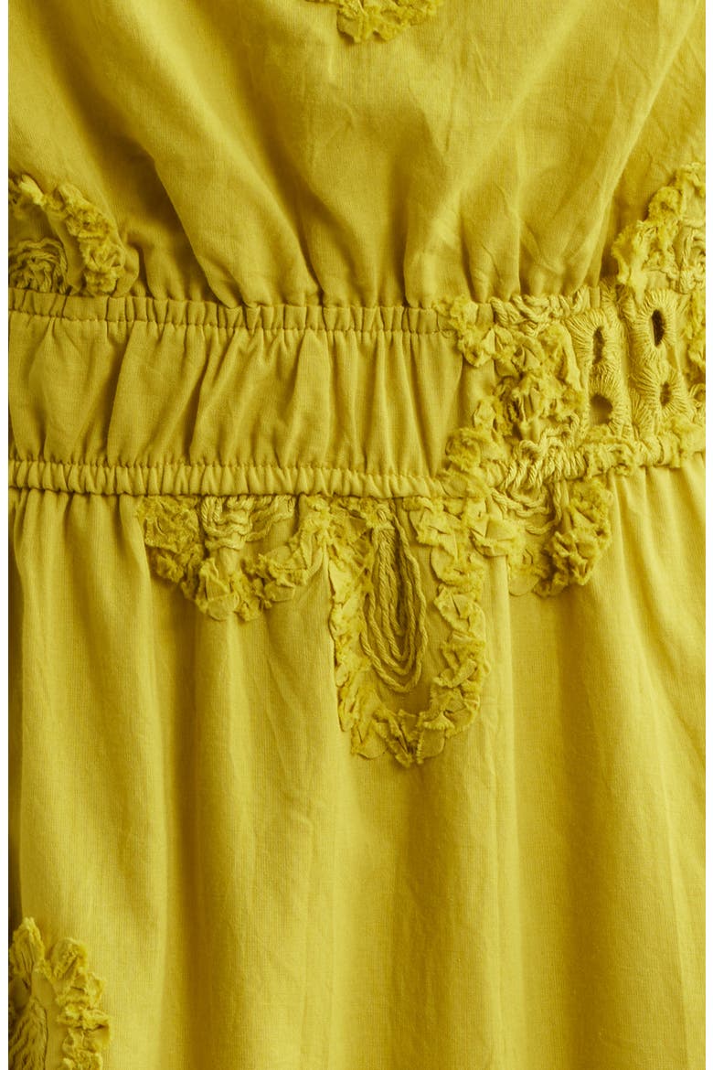 Floral Embroidered Ruffle Dress, Alternate, color, MOSS