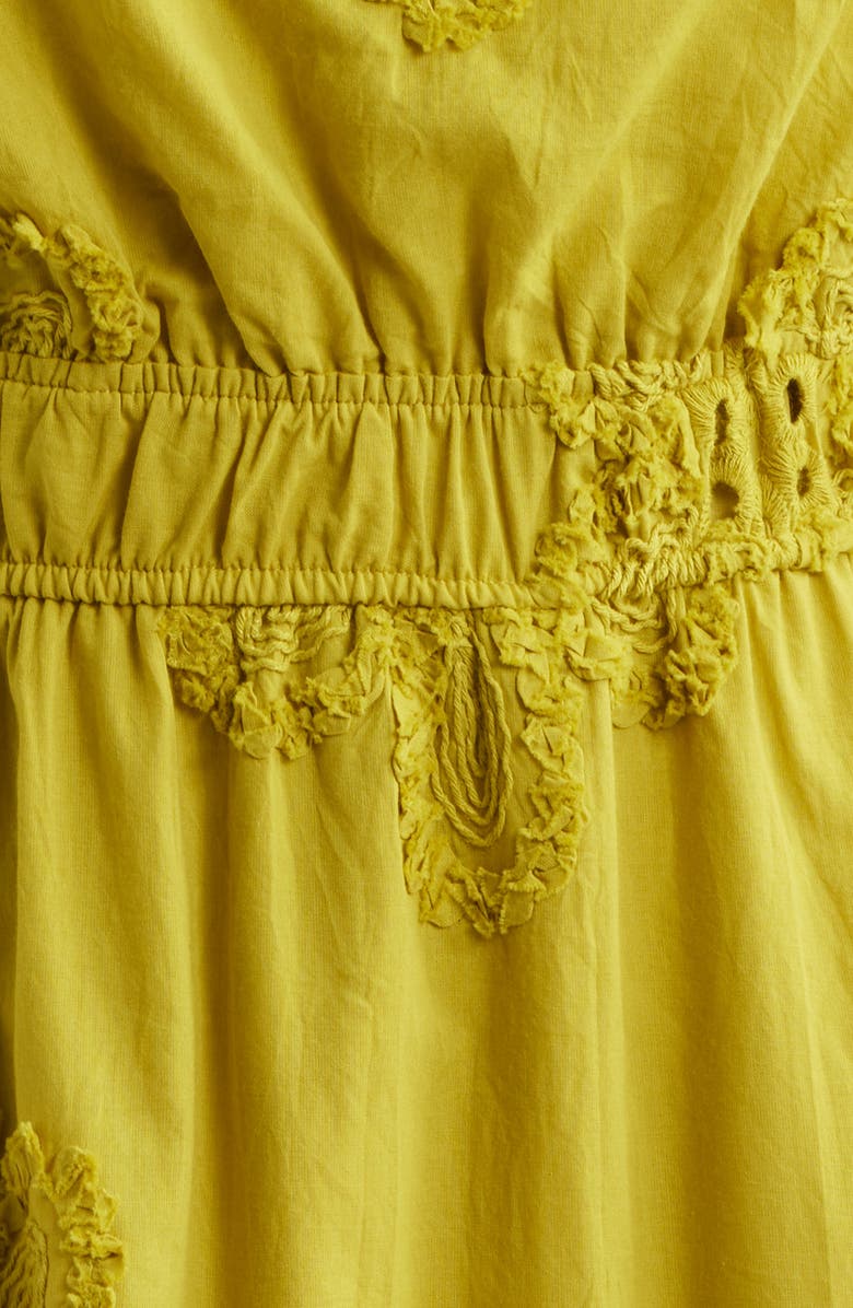 Anne Klein Floral Embroidered Ruffle Dress, Alternate, color, 
