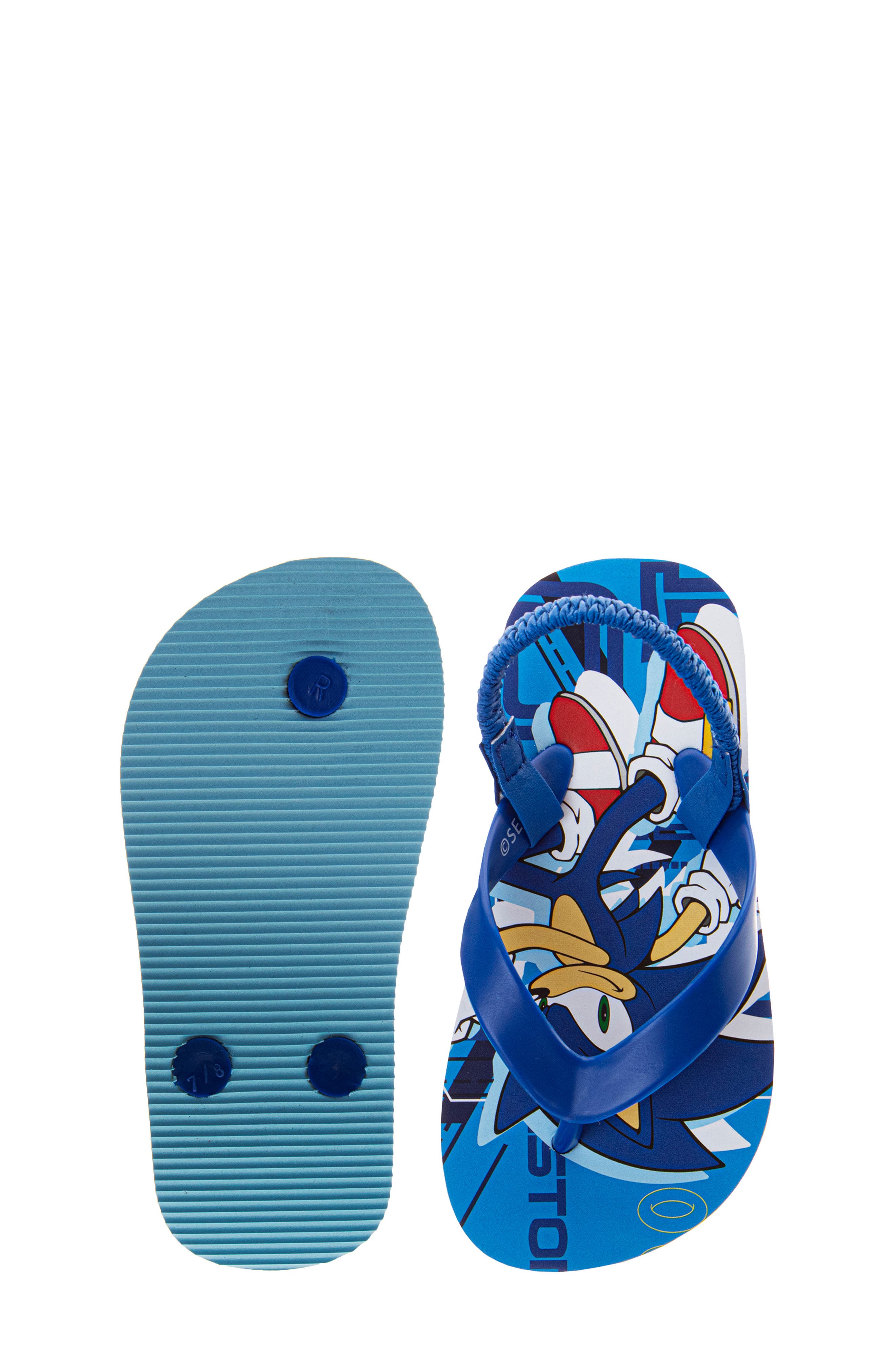 Kids' Sonic Slingback Flip Flop Sandal, Alternate, color, BLUE