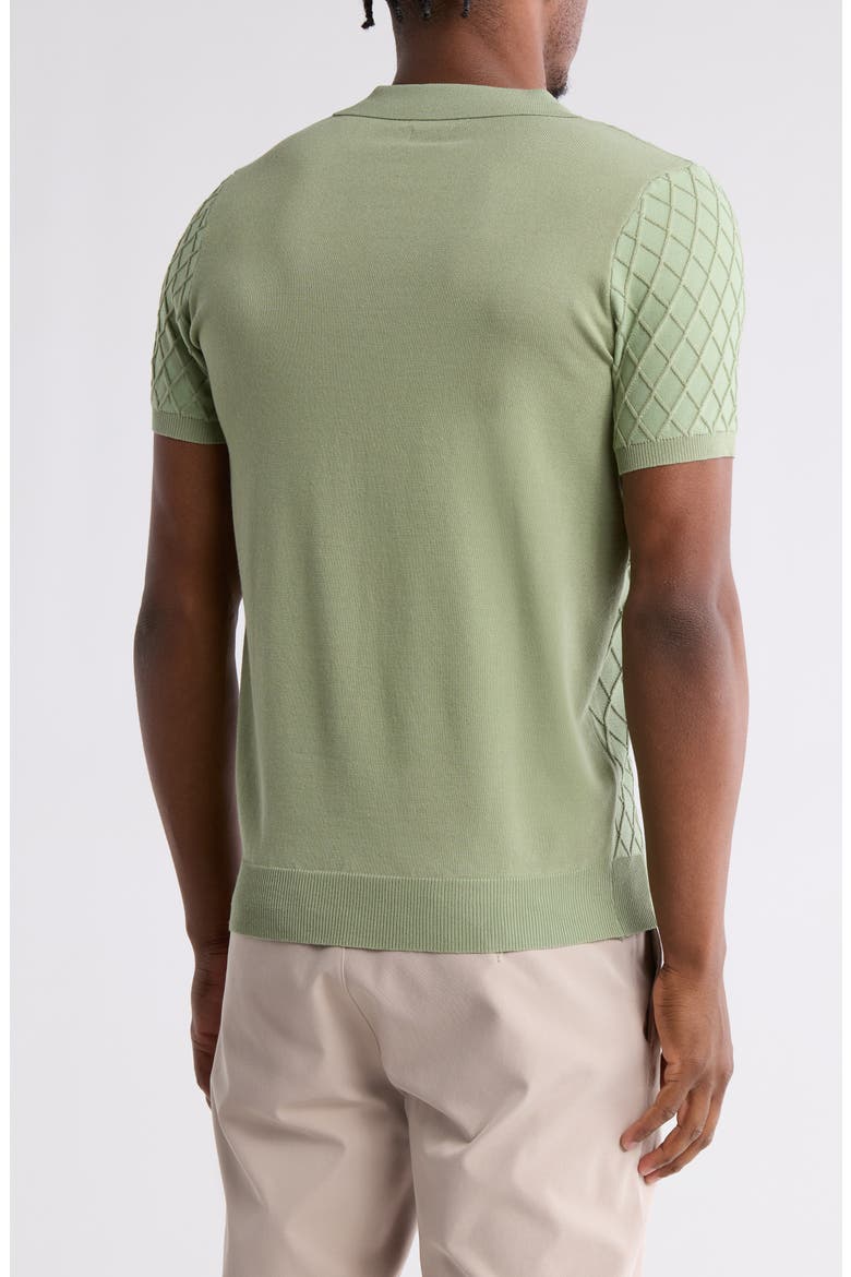 Short Sleeve Slim Fit Polo Sweater, Alternate, color, SAGE