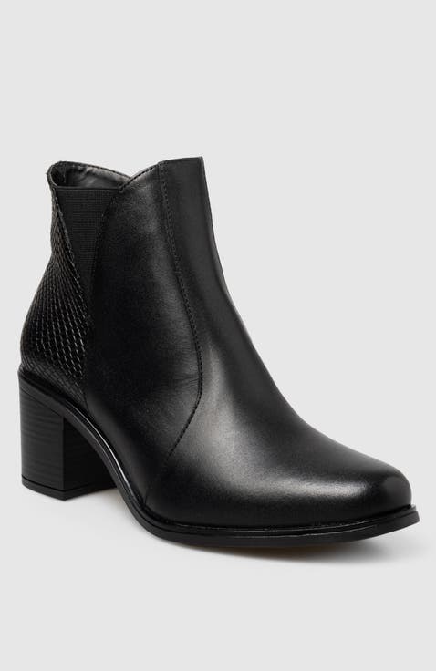 Arley Block Heel Side Up Bootie