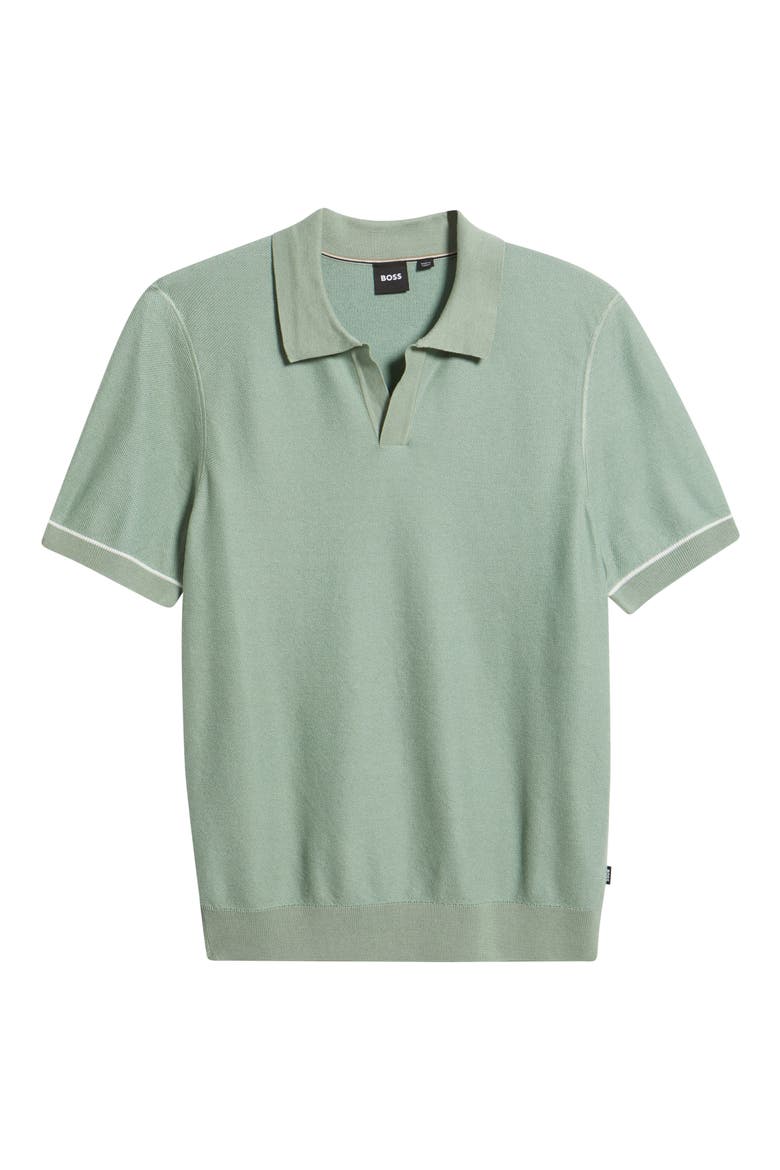 Jianluca Johnny Collar Polo, Alternate, color, OPEN GREEN