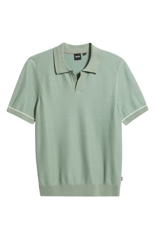 Hugo Boss Boss Jianluca Johnny Collar Polo In Green