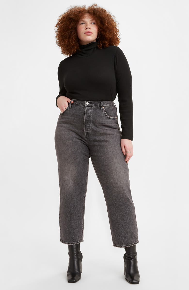 Levi's<sup>®</sup> High Waist Straight Leg Ankle Jeans, Alternate, color,