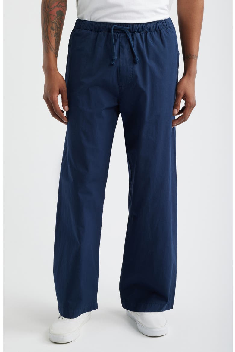 Easy Organic Cotton Canvas Chef Pants, Main, color, NAVY